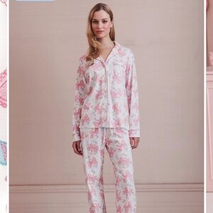 LoveShackFancy and Roller Rabbit Women's Pink Butterfly Print Pajama Set